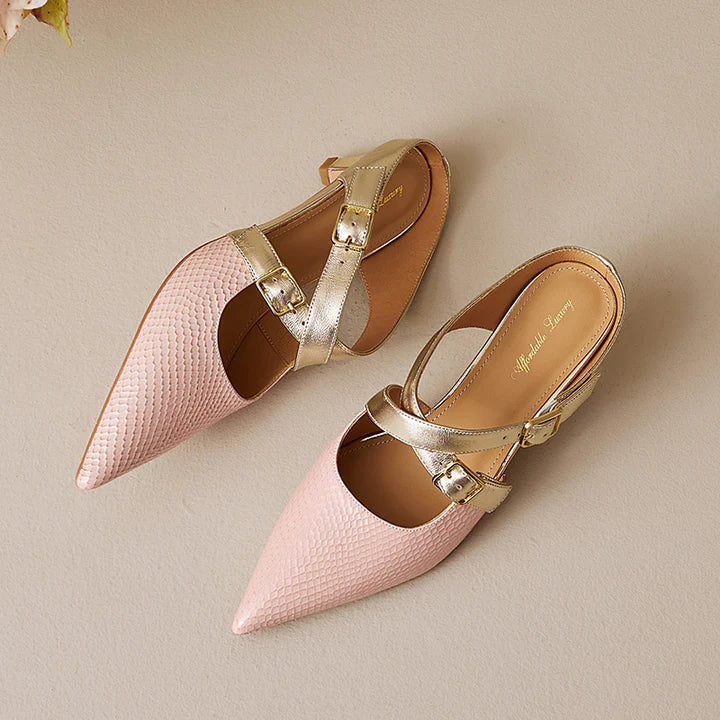 Zelle | Leather Mules