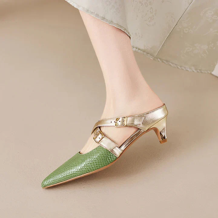 Zelle | Leather Mules