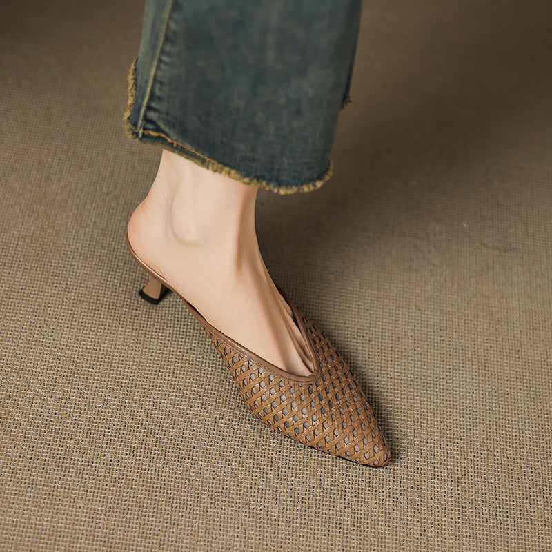 Olivia | Leather Mules