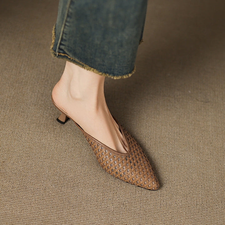 Olivia | Leather Mules