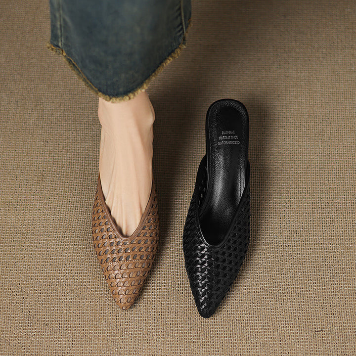 Olivia | Leather Mules
