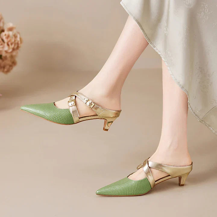 Zelle | Leather Mules