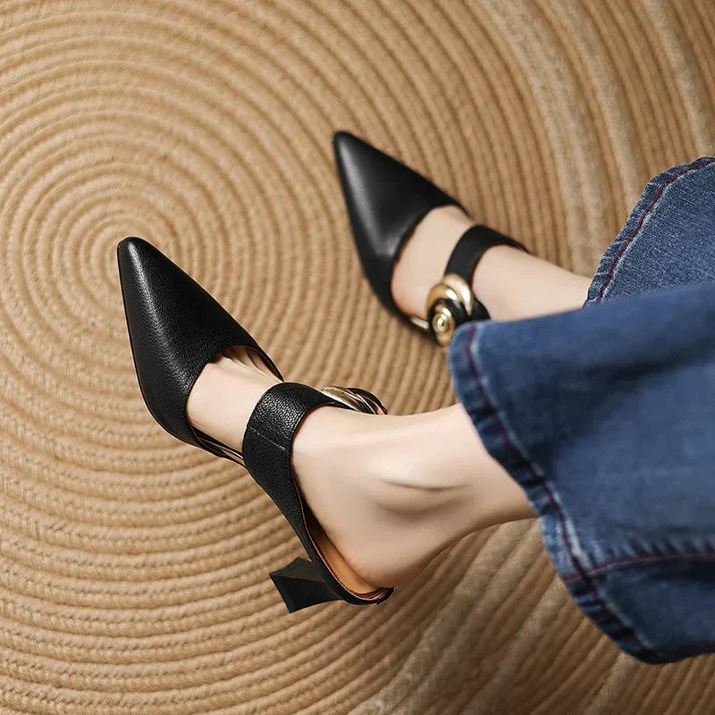 Garnet | Leather Mules