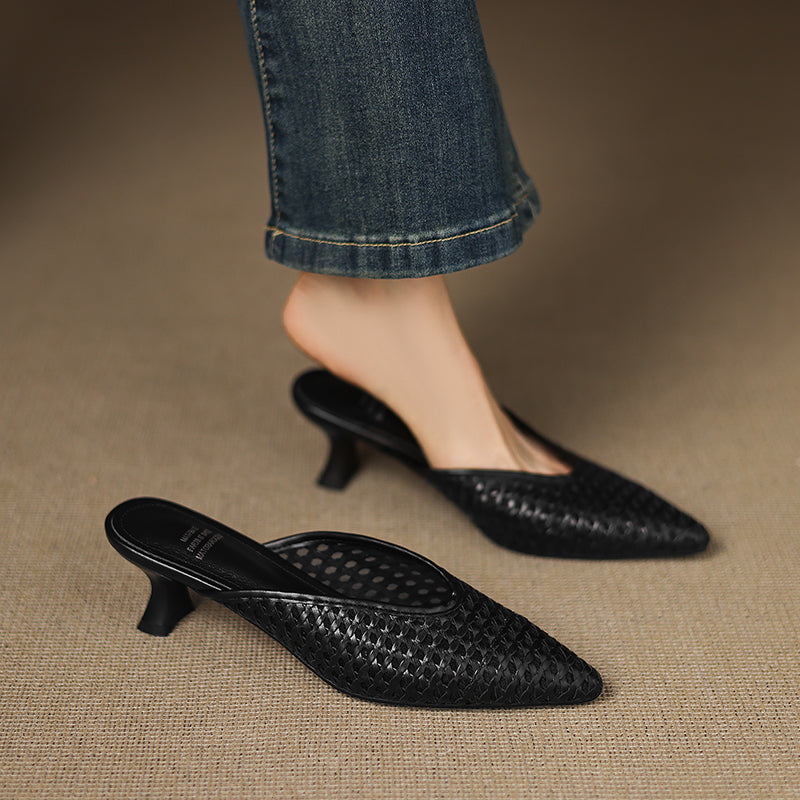 Olivia | Leather Mules