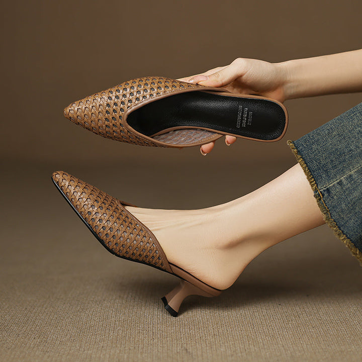 Olivia | Leather Mules