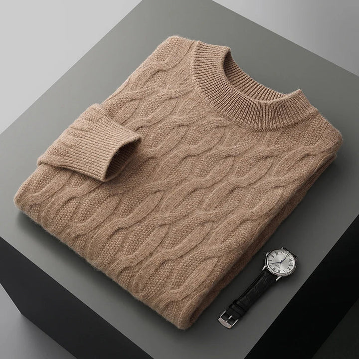 Galway Cable Knit Wool Sweater