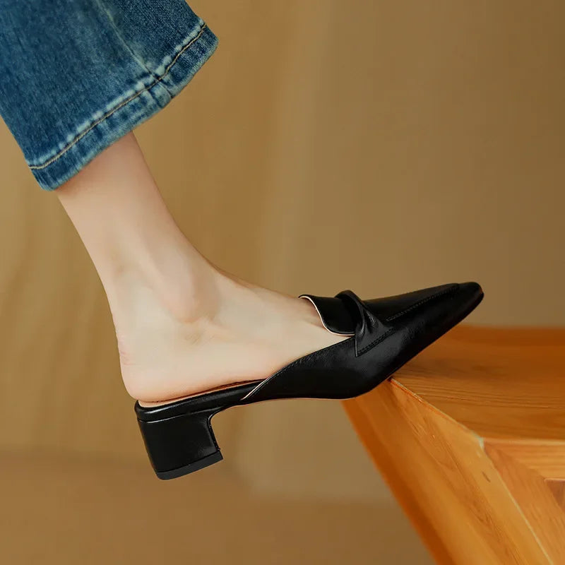Alaya | Leather Mules