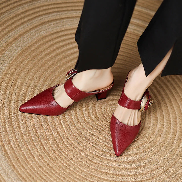 Garnet | Leather Mules