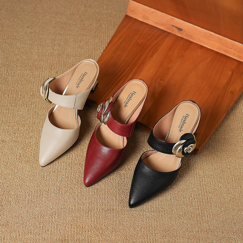 Garnet | Leather Mules