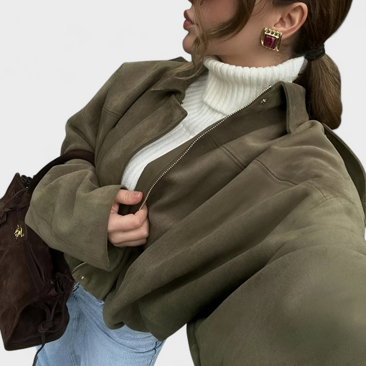 Aurora - Suede Bomber Jacket