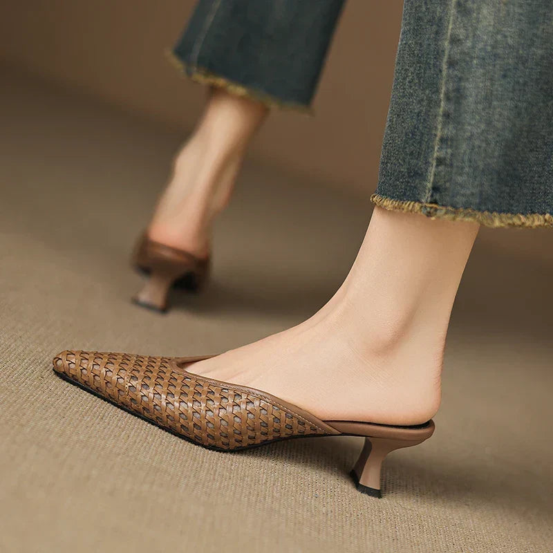 Olivia | Leather Mules