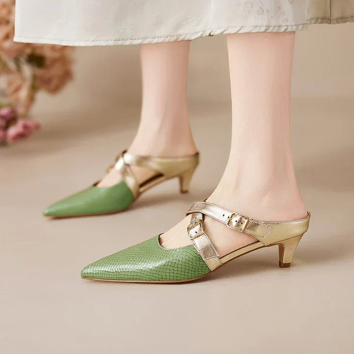 Zelle | Leather Mules