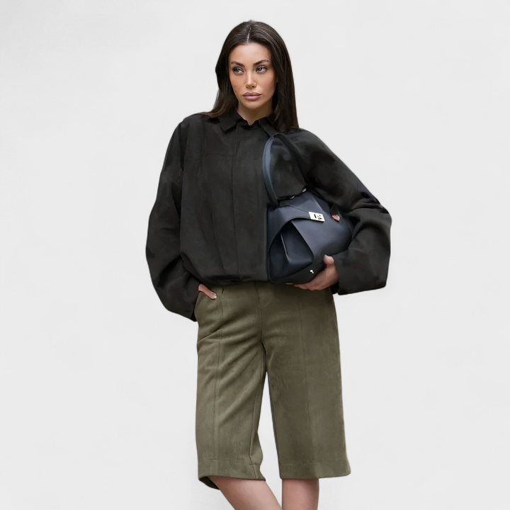 Aurora - Suede Bomber Jacket