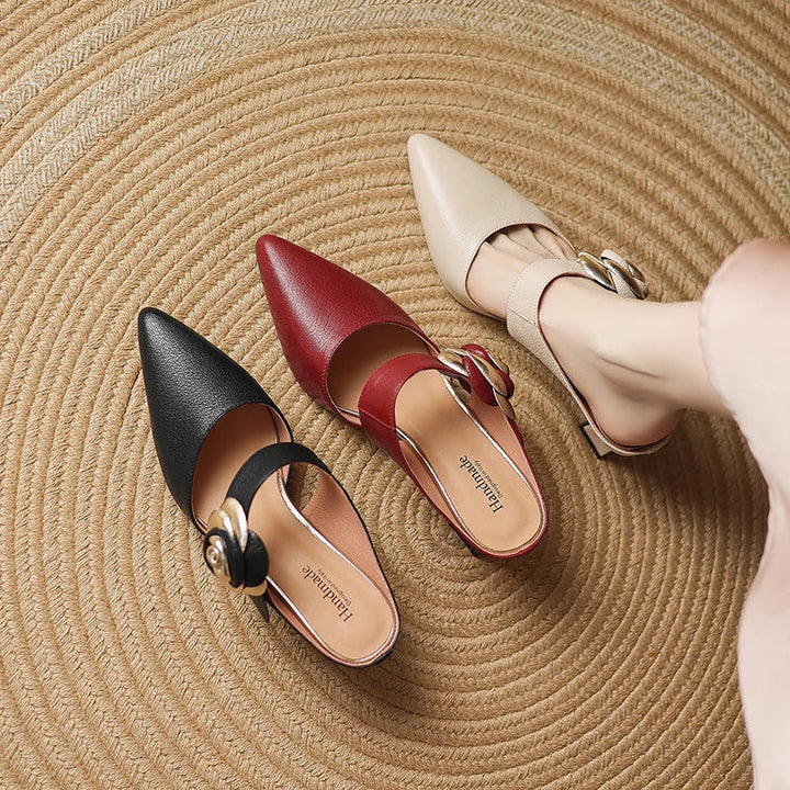 Garnet | Leather Mules