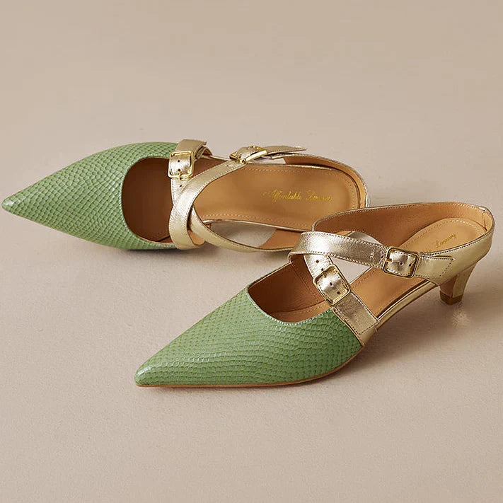 Zelle | Leather Mules