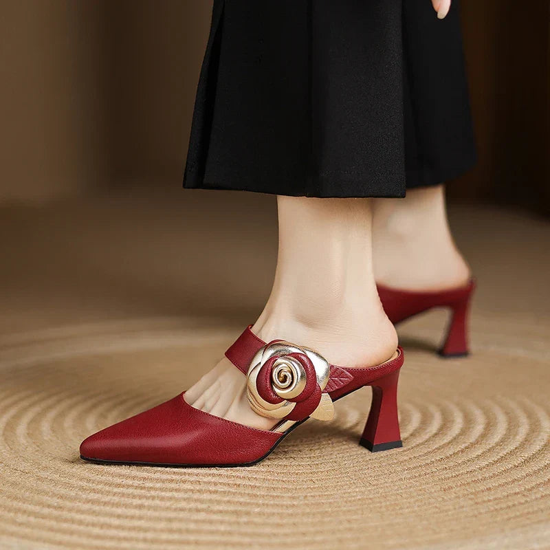 Garnet | Leather Mules