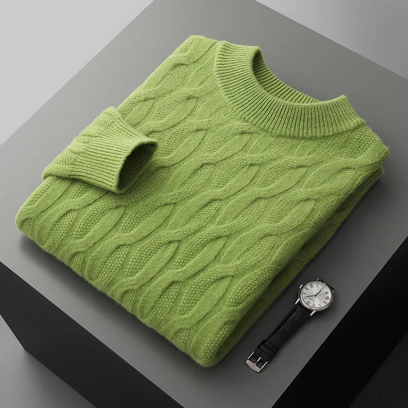Galway Cable Knit Wool Sweater