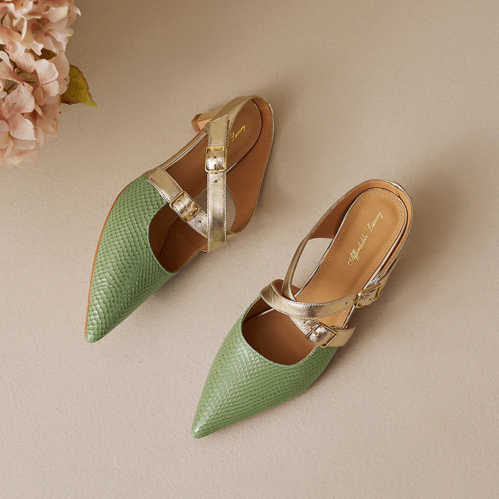 Zelle | Leather Mules
