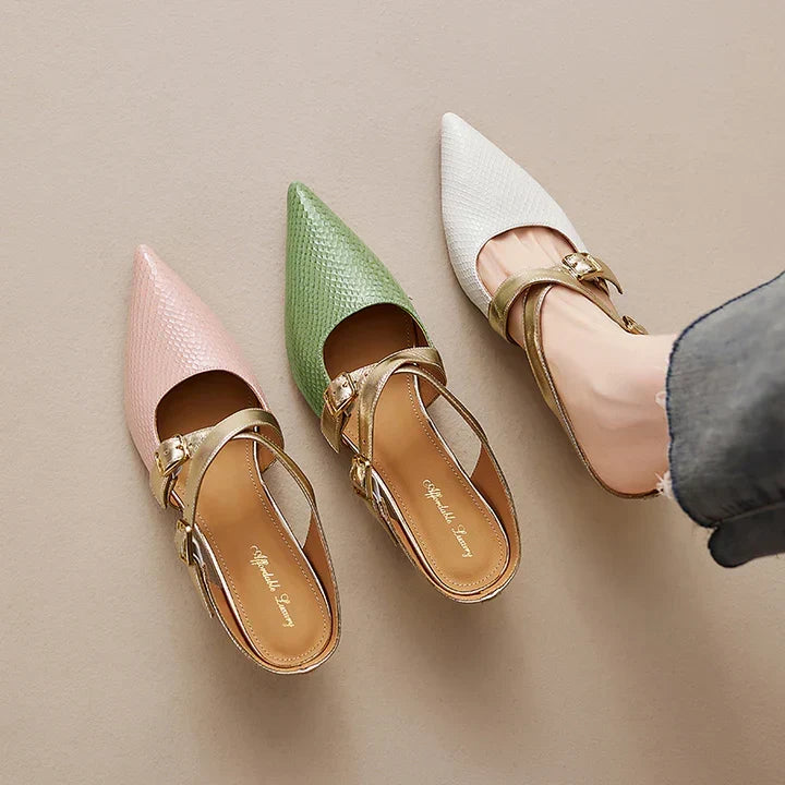 Zelle | Leather Mules