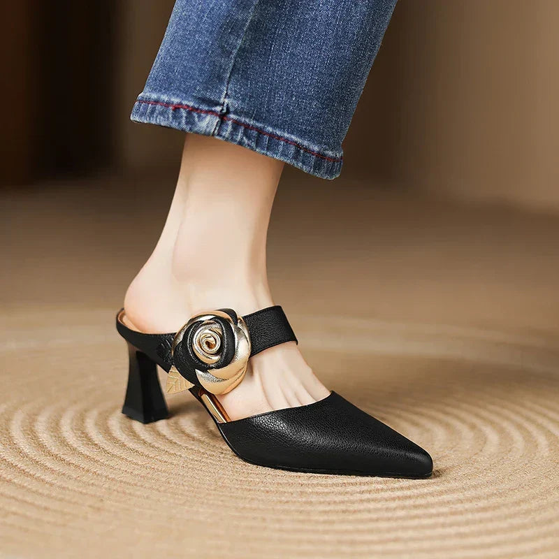 Garnet | Leather Mules