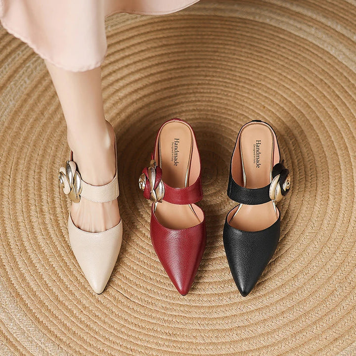 Garnet | Leather Mules