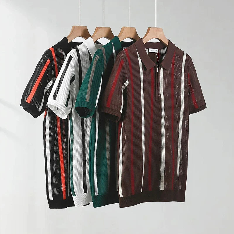 Nolan Open Knit Polo