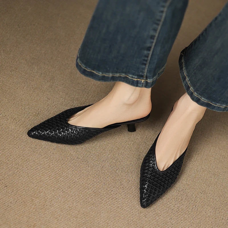 Olivia | Leather Mules