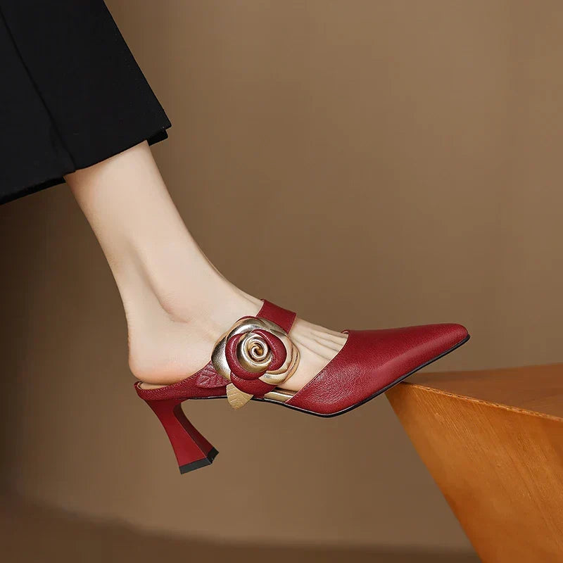 Garnet | Leather Mules