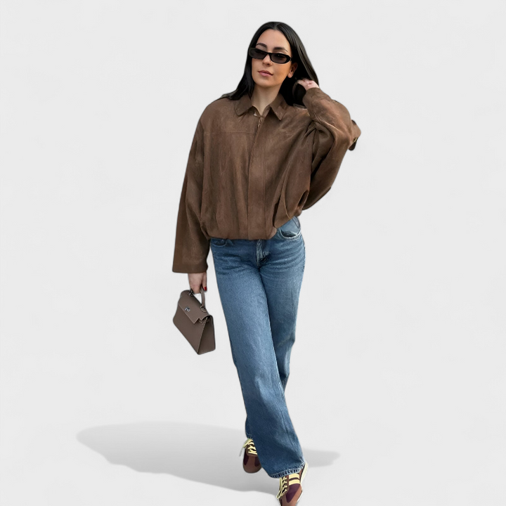Aurora - Suede Bomber Jacket