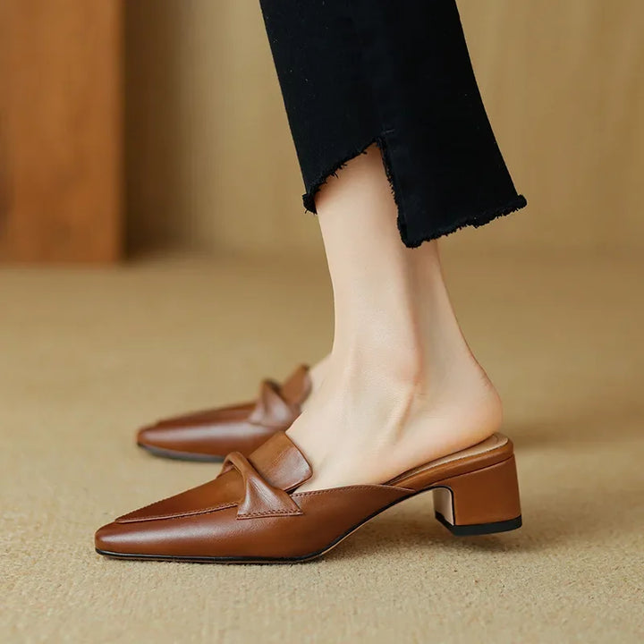 Alaya | Leather Mules