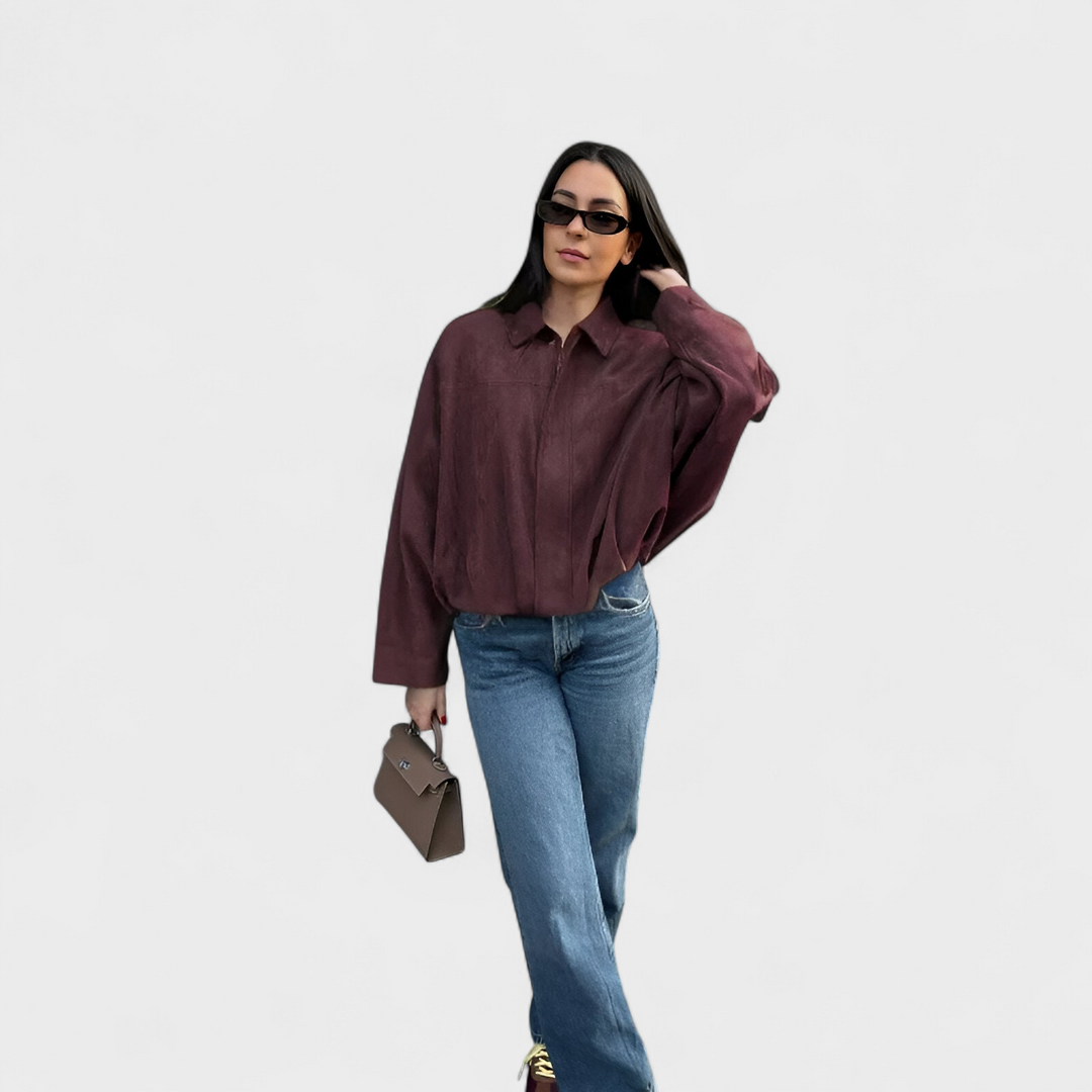 Aurora - Suede Bomber Jacket