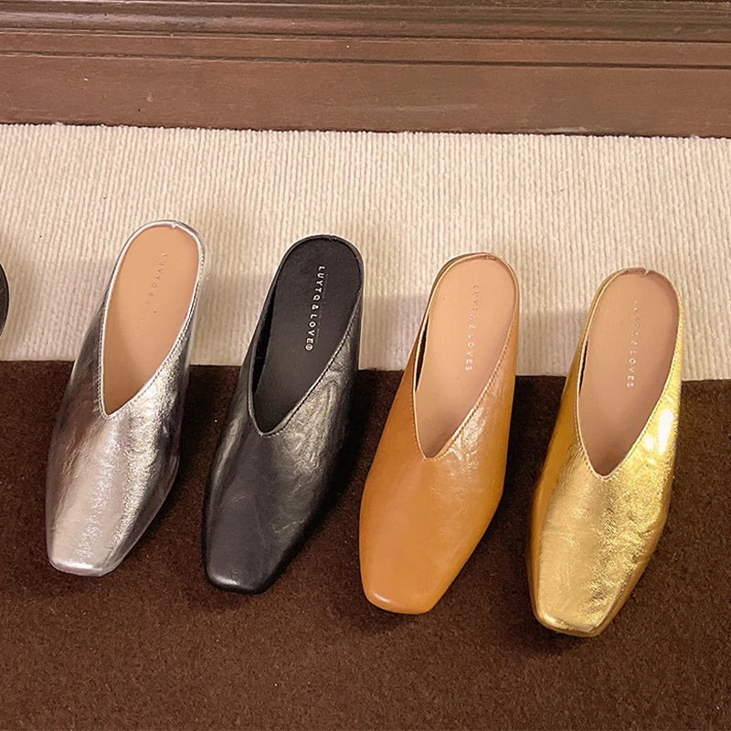 Lyra | Leather Mules