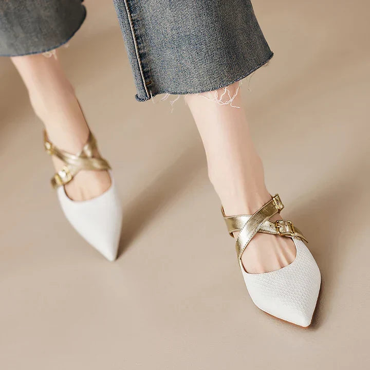 Zelle | Leather Mules