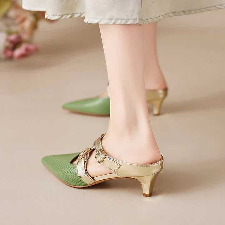 Zelle | Leather Mules