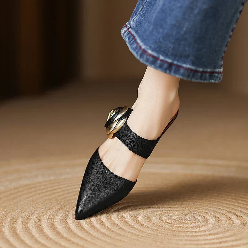 Garnet | Leather Mules