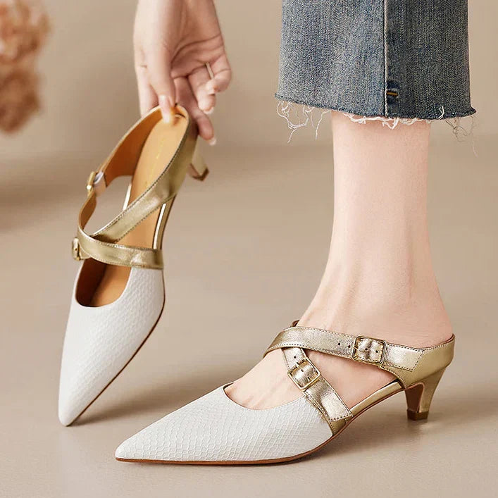 Zelle | Leather Mules