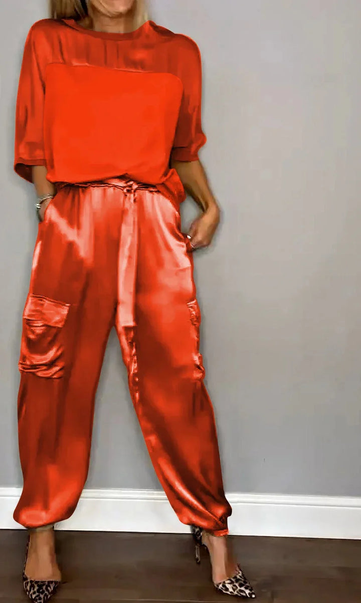 Averielle | Two-Piece Set in Luxurious Flowing Fabric