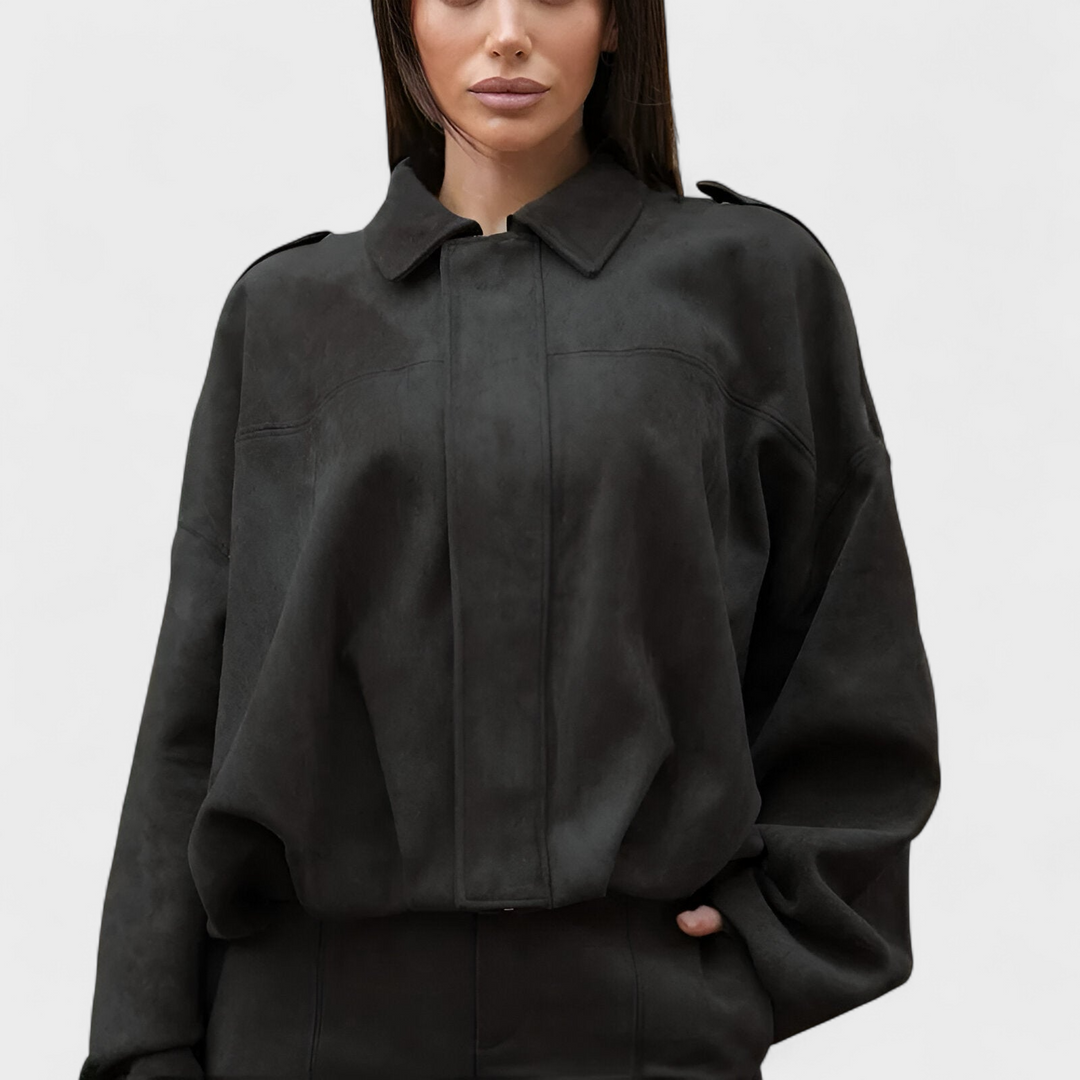 Aurora - Suede Bomber Jacket