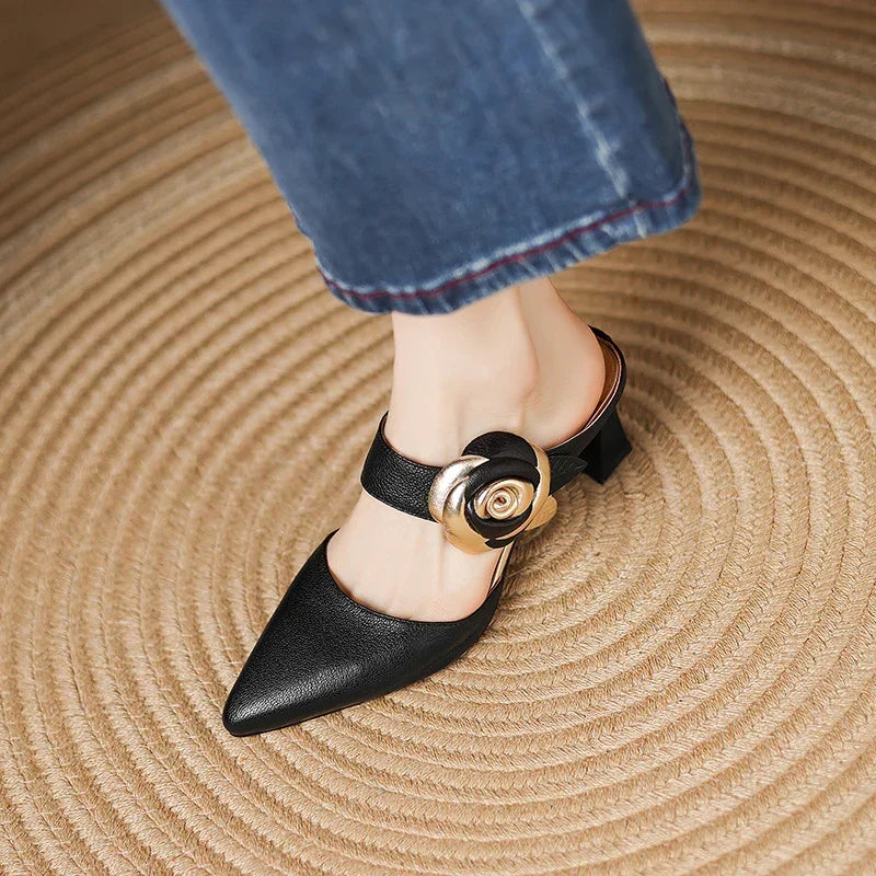 Garnet | Leather Mules