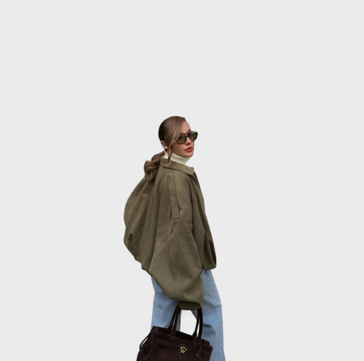 Aurora - Suede Bomber Jacket