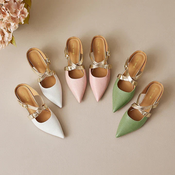 Zelle | Leather Mules