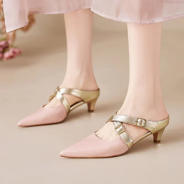 Zelle | Leather Mules