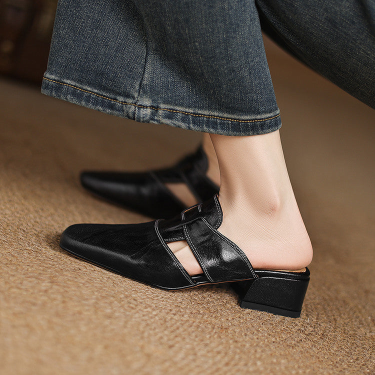 Ivora | Leather Mules