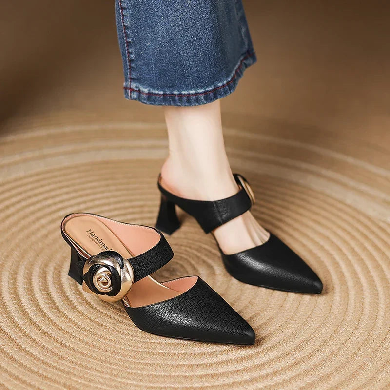 Garnet | Leather Mules