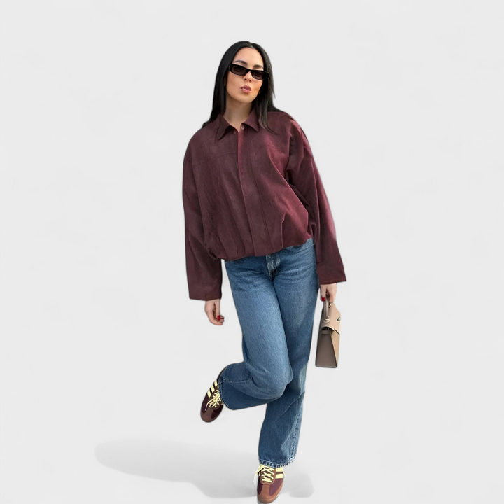 Aurora - Suede Bomber Jacket