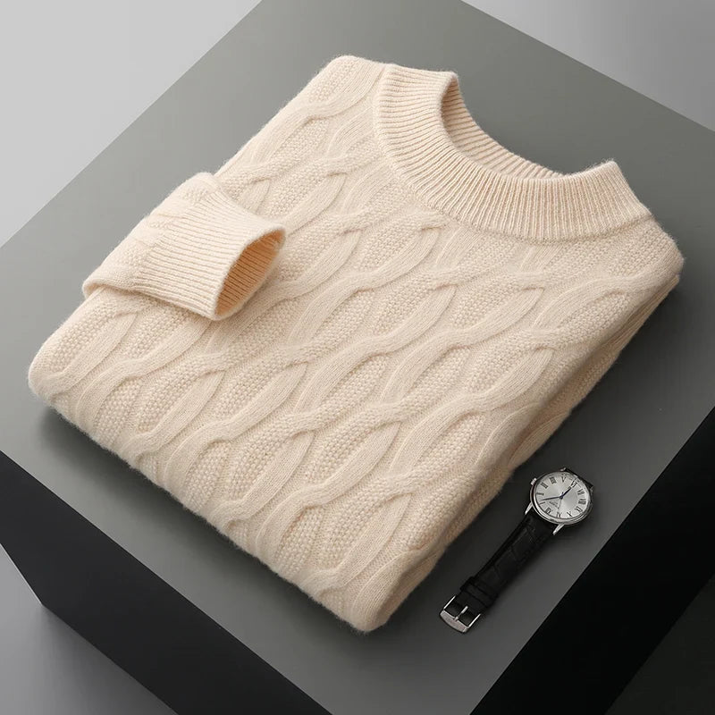 Galway Cable Knit Wool Sweater