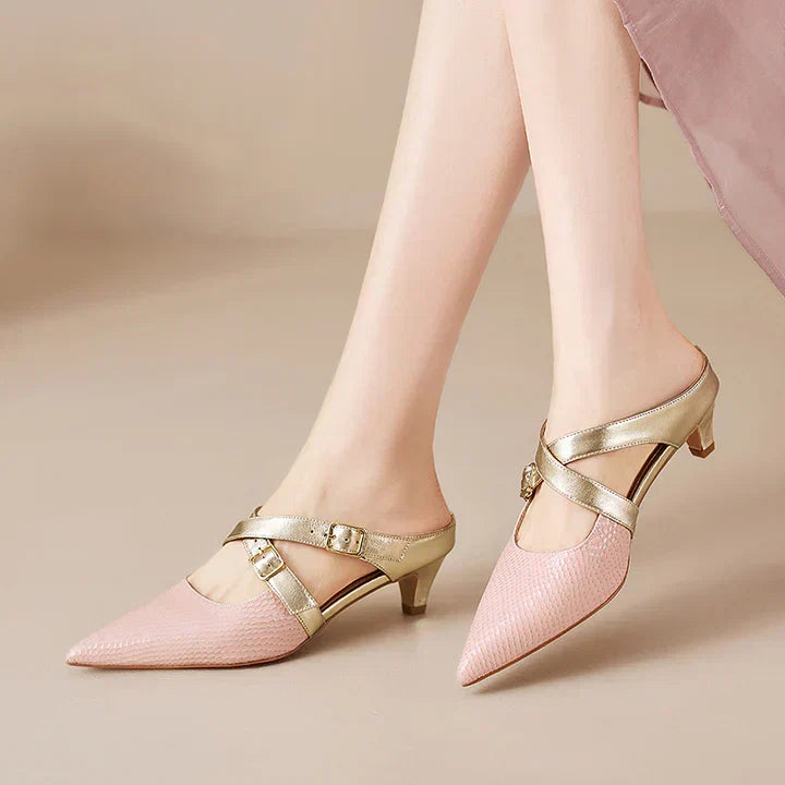 Zelle | Leather Mules