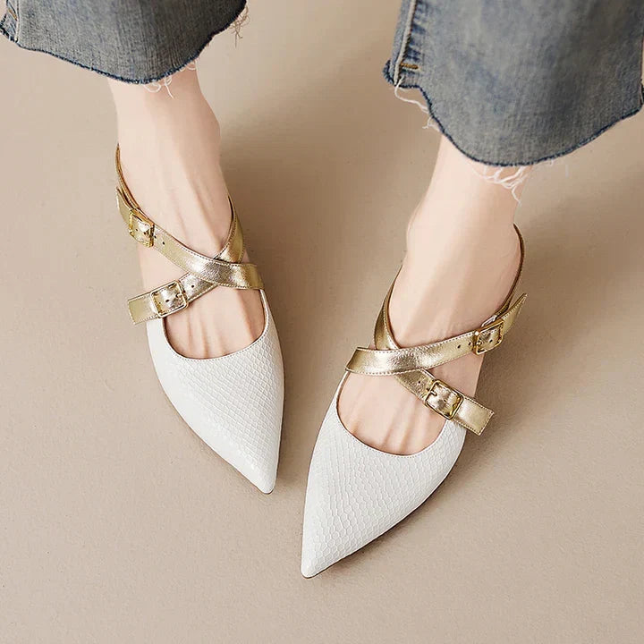 Zelle | Leather Mules