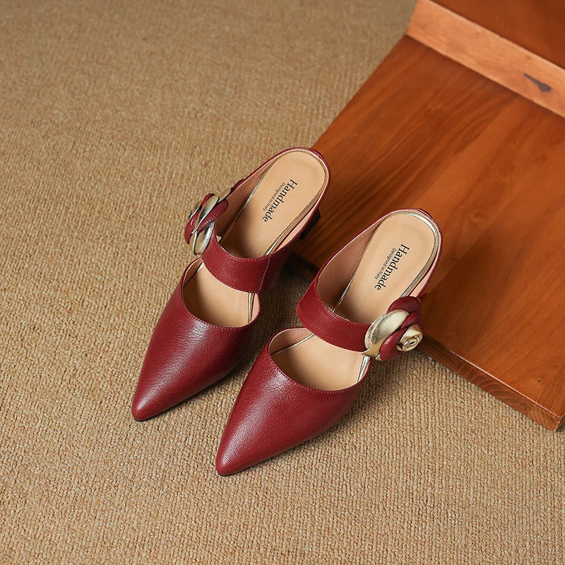 Garnet | Leather Mules