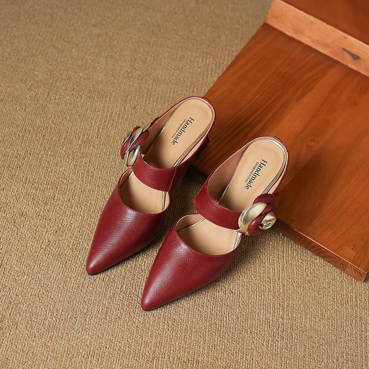 Garnet | Leather Mules